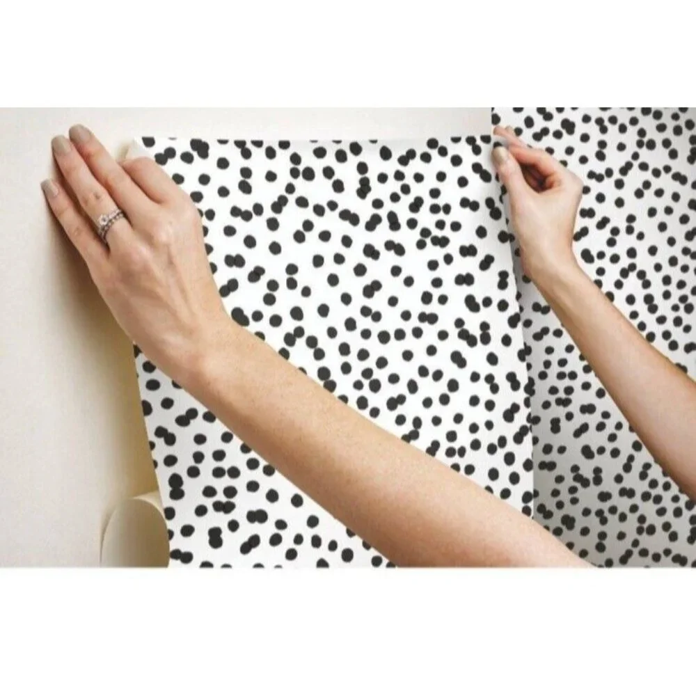 RoomMates Peel Stick Wallpaper Black Confetti Whimsical Statement Accent‎ Wall